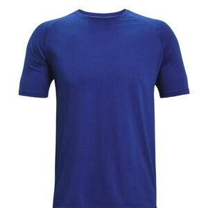 Under Armour T-Shirt Mens 3XL Royal Blue New Charged Cotton Raglan Sleeve Loose